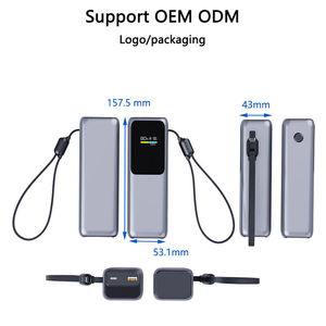 แบตเตอรี่สำรองพกพาความจุสูง 100W พร้อมหน้าจอ TFT ดิจิตอล ชาร์จเร็ว 20000mAh สำหรับแล็ปท็อป - Product Image 3