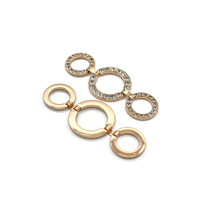 Gran Venta de cadena de diamantes de imitación hebilla de cadena de ropa hebilla de acero inoxidable de lujo personalizada para sujetador/Bikini/ropa de mujer