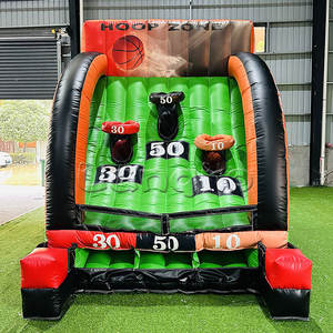 Basket-ball gonflable en PVC pour enfants et adultes, cibles de football, jeu de fléchettes de style château à vendre - Product Image 2