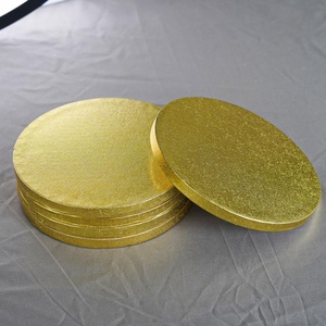 Wholesale Round Gold 100pcs 10 Inch 12mm Corrugated Cardboard <b>Cake</b> Drum <b>Boards</b> Wholesale <b>Cake</b> Paper Drums - Product Image 2