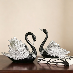 <span class=keywords><strong>D</strong></span>écorations créatives en résine en forme de cygne, style européen et américain, élégantes, pour porte-bouteilles, meubles de maison et meubles TV, cadeau - Product Image 5