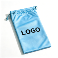 Ensemble d'emballage de lunettes de luxe OEM/ODM, étui en cuir pliable personnalisé avec logo, pochette de rangement à cordon, chiffon de nettoyage