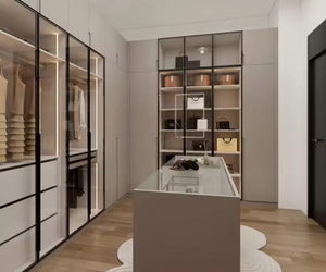 <span class=keywords><strong>Armario</strong></span> Moderno de Madera Empotrado para Bebés, 30 cm de <span class=keywords><strong>Ancho</strong></span>, 3 m de Largo, Puertas con Bisagras Montadas en la Pared, 5+ Cajones, Muebles de Dormitorio - Product Image 2