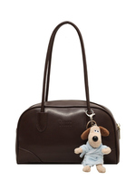 Sac de bowling vintage rétro pour femme, sac à bandoulière luxueux et élégant, sac sous le bras classique, fermeture éclair, deux sangles, portable