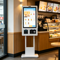 Kiosco de Autoservicio de 43 Pulgadas con Pantalla Táctil y Sistema POS, con Escáner de Código QR para Restaurantes de Comida Rápida y Tiendas Minoristas