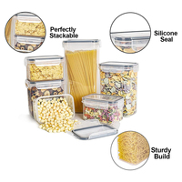 Conteneur de stockage de pâtes en plastique transparent de grande capacité, résistant à l'humidité, adapté au stockage des céréales, des grains gros et des pâtes