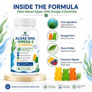 Gomitas de Aceite de Algas <span class=keywords><strong>Omega</strong></span>-<span class=keywords><strong>3</strong></span> OEM, Salud del Corazón, Cerebro <span class=keywords><strong>y</strong></span> Ojos, Sin GMO, Veganas, Aceite de Algas <span class=keywords><strong>Omega</strong></span>-<span class=keywords><strong>3</strong></span>, <span class=keywords><strong>DHA</strong></span>, <span class=keywords><strong>Omega</strong></span>-<span class=keywords><strong>3</strong></span> - Product Image 3