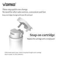 Vamia Purificateur d'eau intelligent gris élégant Évier de cuisine électrique Système d'osmose inverse Système de filtre à eau en plastique