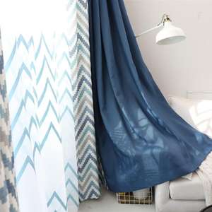 <span class=keywords><strong>Tende</strong></span> Oscuranti in Poliestere Multicolore a Righe, Qualità Premium, Tessuto Bianco Reale, 100% <span class=keywords><strong>Cotone</strong></span> e Lino per Finestre - Product Image 6