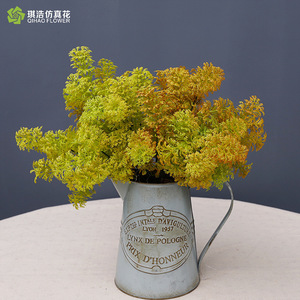 Qihao Artificial Bird's Nest Grass 6-Head Plastic Green Plant High Simulation Indoor Home Decor - Product Image 2