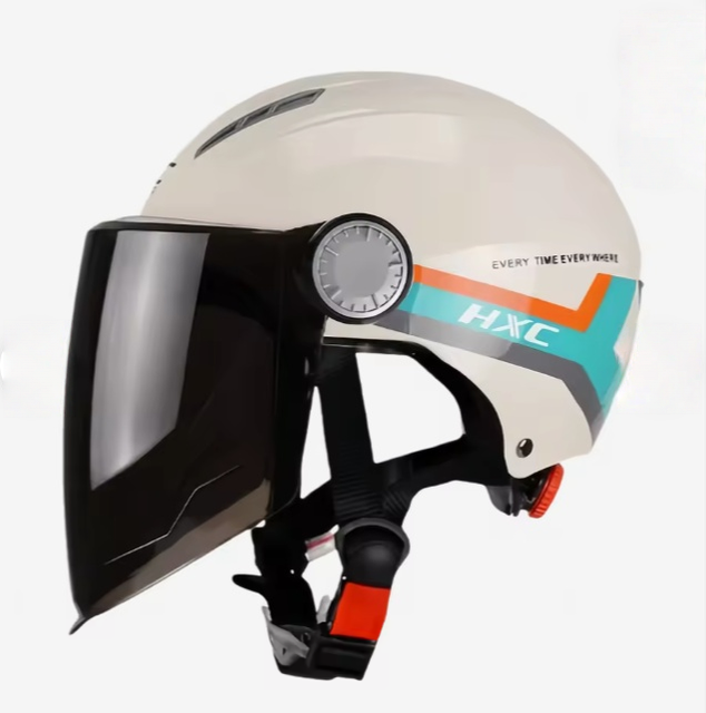 Double Mask Half Face Motorcycle Helmet Unique ABS Smart Design Motocross