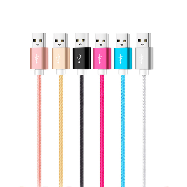 2M Nylon Charging for iphone Data Cable Type-C Nylon Charging Cable Micro Fast Charging  Android 2M Braided Data Cable