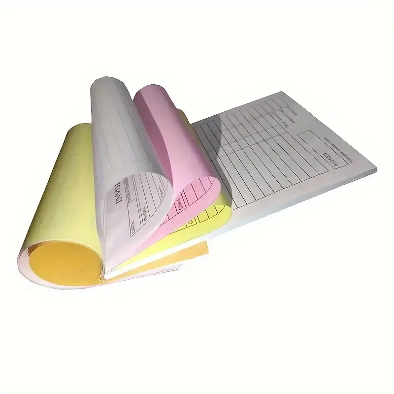 Black Image NCR Paper for Laser Printers White Pink Yellow Blue Green 43*61cm Carbonless Paper