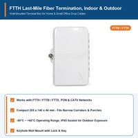 Boîtier de distribution fibre optique FTTH 4 ports, étanche IP65, en ABS, à montage mural, avec adaptateur SC, pigtail et répartiteur PLC 1x4 FTTX