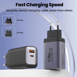 <span class=keywords><strong>Cargador</strong></span> de Teléfono Móvil de Carga Súper Rápida USB <span class=keywords><strong>Tipo</strong></span> <span class=keywords><strong>C</strong></span> de 150W, QC3.0 PD3.0, Enchufe EU/UK/US, para iPhone 17 16 15, Samsung, <span class=keywords><strong>Huawei</strong></span>, Xiaomi - Product Image 4
