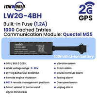 Mini traceur GPS LYNKWORLD LW2G-4BH - Précision Beidou 2,5 m, application iOS/PC, support tableau de bord, carte SIM, garantie 1 an, moto