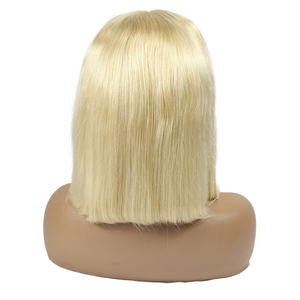 Cabello brasileño Rubio 613 Hd para peluca Frontal de encaje 13x4 rubio miel Bob Peluca de encaje completo transparente cabello humano 613 crudo - Product Image 4