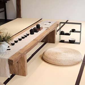 Coussin de sol en paille tressée naturelle, épais, rond, style tatami, pouf, coussin de siège écologique pour la méditation, décoration intérieure - Product Image 2