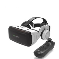 Lunettes VR Réalité Virtuelle 3D, Casque Google Cardboard pour Smartphone Android, Lunettes Virtuelles avec Manette de Jeu
