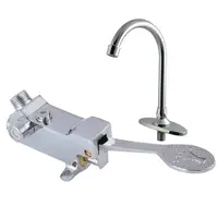 Sıcak ve soğuk kumandalı ayak mutfak lavabo su muslukları pedallar hastane musluklar taban vanası musluk Pedal dokunun