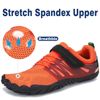 Chaussures de Sport pour femme, Orange, avec lacets et sangle magique, pieds nus, Yoga, d'entraînement, Fitness, de course