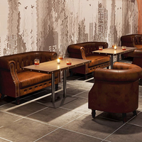Table de café, mobilier de restaurant, canapé et banquette de style chinois moderne et luxueux pour café commercial