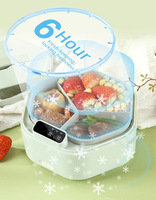 Boîte à lunch chauffante portable sans fil, pot intérieur en acier inoxydable, contrôle thermostatique, doublure amovible, compatible micro-ondes, capacité 1L