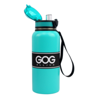 Termo de Metal aislado al vacío, botella de agua de acero inoxidable, sin BPA, con tapa táctil, 32 oz