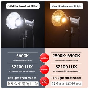 Luz de Relleno LED Godox SL100BI/SL100D con Control Remoto por Aplicación <span class=keywords><strong>para</strong></span> Transmisión en Vivo y Grabación de Video - Cuotas sin Interés de 12 Meses SF - Product Image 2
