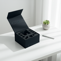 [Meilleures ventes] Boîte cadeau rigide en papier avec fermeture magnétique mate de luxe, logo personnalisé, matériaux recyclés écologiques FUSSEN, mousse en éponge