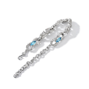 CashTrippyxR Naxi Moon Bracelet 15cm Adjustable Full Diamond Zircon Inlay Women's Hip Hop Jewelry - Product Image 4