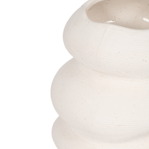 Vaso in ceramica ondulato e impilabile per soggiorno, centrotavola per decorazioni domestiche - Product Image 4
