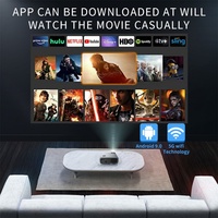 Venta caliente 4K Smart Mini Meeting Outdoor Home Theater Game TV Video Rotación Android BT5.0 Smart LCD 1080P WIFI Proyector