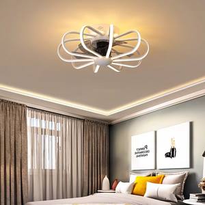 Modern 5-Blade Aluminum Dining <b>Fan</b> Lamp, Stepless Color Temperature & Dimmable LED,3-<b>Speed</b> DC Motor with Intelligent APP <b>Control</b> - Product Image 3