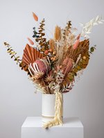 Buket Bunga Kering Rumput Pampas Palm Kustom - Ukuran Mini Kecil untuk Dekorasi Rumah Halloween dan Hari Ayah