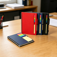 Carnet à spirale entièrement personnalisé GemFully A5, qualité OEM, vente en gros Chine, bloc-notes en papier avec stylo, prix bas OEM