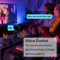 Guirlandes lumineuses LED RGB intelligentes 12V WiFi, contrôle vocal via application, synchronisation musicale, 5050 USB, adhésives, PVC, étanches