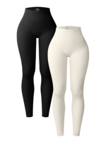 Nuevas mallas sin costuras de cintura alta para mujer, gimnasio, entrenamiento, control de barriga