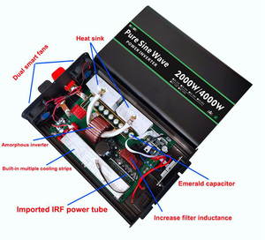 HOULI 4000 W 12V <span class=keywords><strong>48</strong></span> Volts Dc <span class=keywords><strong>220</strong></span> Volts Ac onduleur onde sinusoïdale Pure 4000 watts onduleur Onda Pura - Product Image 4