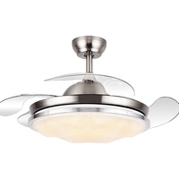 Y156 42 pouces 36 "110 220v télécommande ventilateurs de plafond lumières lampe décorative sans lame maison Led concepteur tricolore rond moderne