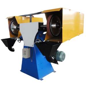 Machine de ponçage à bande anti-poussière, rectifieuse double poste, bande horizontale pour pièces de formes spéciales, pour fonderie et forgeage - Product Image 3