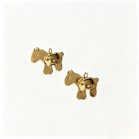 Pendentif Animal en Laiton Plaqué Or de Haute Qualité, Breloques Mignonnes pour Femmes Adultes, Idéal pour la Fabrication de Bijoux et Colliers DIY – Vente Chaude