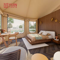 Tente de glamping de luxe toutes saisons, grand hôtel de safari, lodge avec toilettes