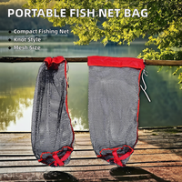 Portable Nylon Multifilament Filet De Pêche Sac Atterrissage Cage De Plongée avec Baitcaster Panier À Poisson pour Pêcheurs Écrevisses Sports Nautiques