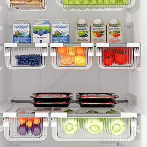 Vente en gros, Meilleure vente : Organisateur de réfrigérateur avec tiroir coulissant et poignée, type étagère et boîte de rangement - Product Image 1