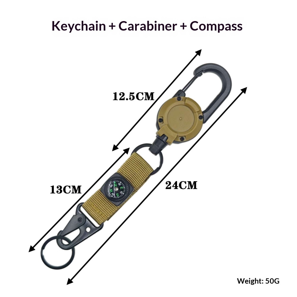 khaki-easy pull buckle-eagle mouth buckle-compass