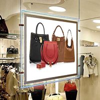 Cadre d'affichage LED en acrylique cristal A2 pour plafond, boîte lumineuse publicitaire, support de panneau pour vitrine suspendue