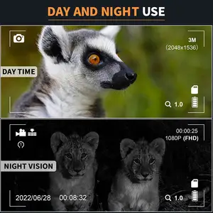 3D P หมวกกันน็อคดิจิตอลอินฟาเรด Night Vision แว่นตากันน็อค Naked Eyes 1080แสดงผลแบบแฮนด์ฟรียุทธวิธีกล้องส่องทางไกลกลางคืน