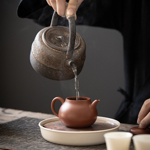 Service à thé Kung Fu en céramique, théière rétro japonaise faite à la main en grès, <span class=keywords><strong>bouilloire</strong></span> à ébullition - Product Image 5