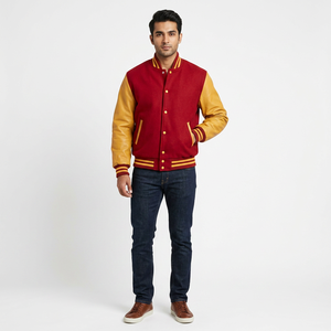 Vestes de Baseball d'Université Pour Hommes Vente en Gros Hommes et Femmes Polaire de Coton Personnalisée CollegeBaseballjacket pour Hommes - Product Image 1
